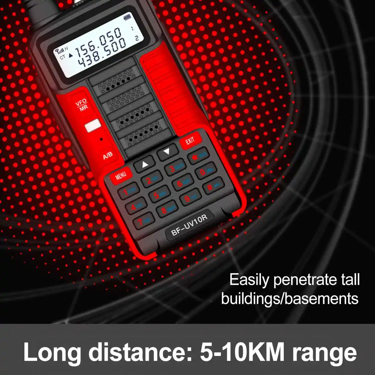 Профессиональный Baofeng иди и болтай Walkie Talkie “иди UV-10R высокое Мощность 10 Вт 8800 мАч