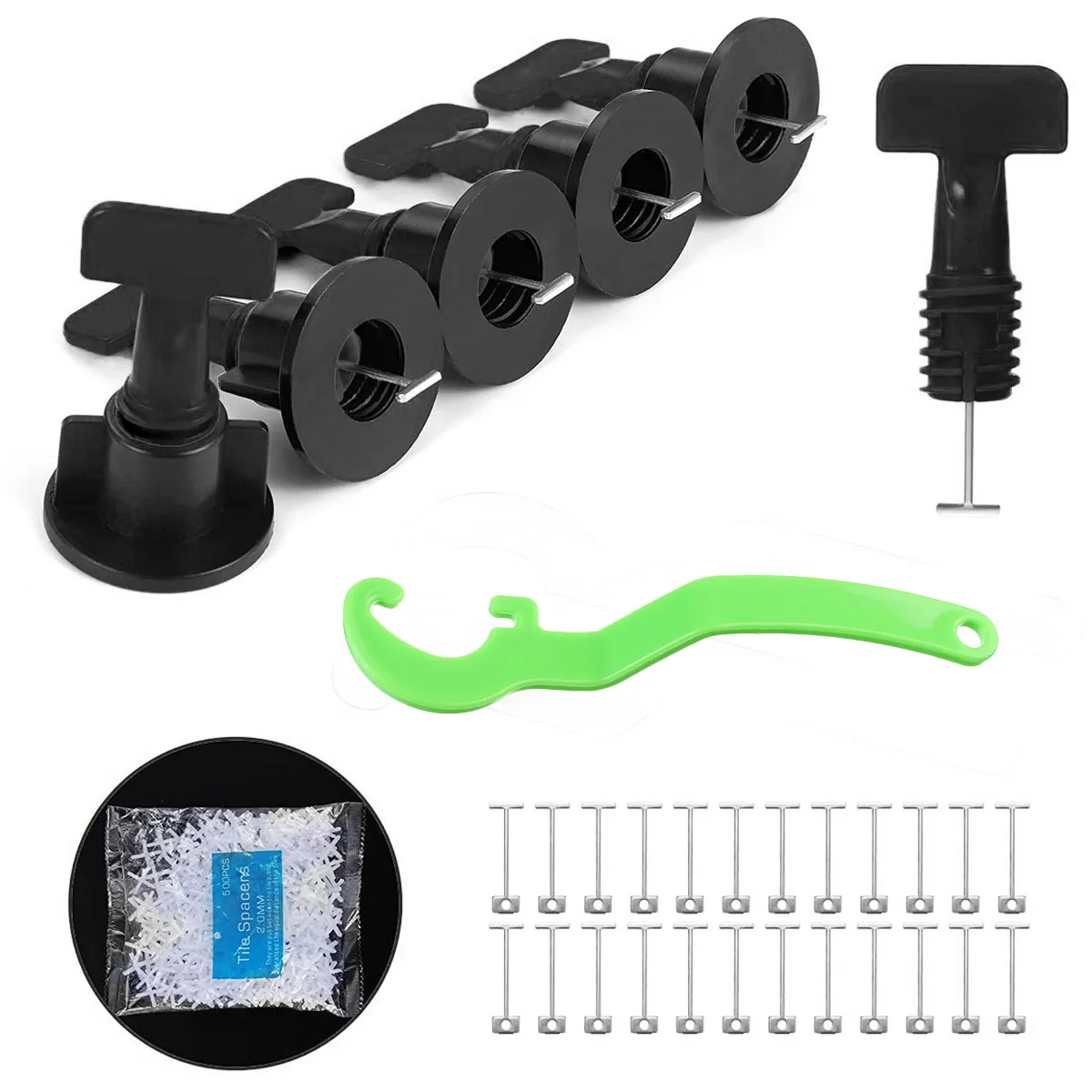 

151PCS Level Wedges Tile Spacer Wall Leveler Wedges Spacers For Flooring Wall Tile Locator Plier Tile Leveling System