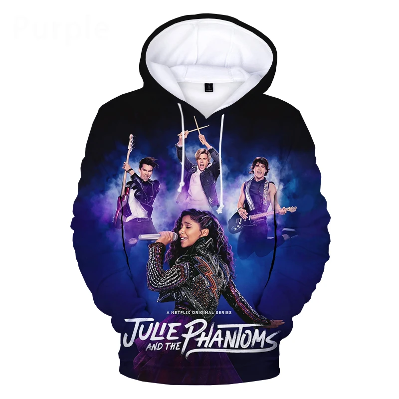 

Толстовка Julie and the Phantoms с 3D принтом, свитшоты для мужчин и женщин, Модный повседневный пуловер, уличная одежда унисекс в стиле Харадзюку, крут...