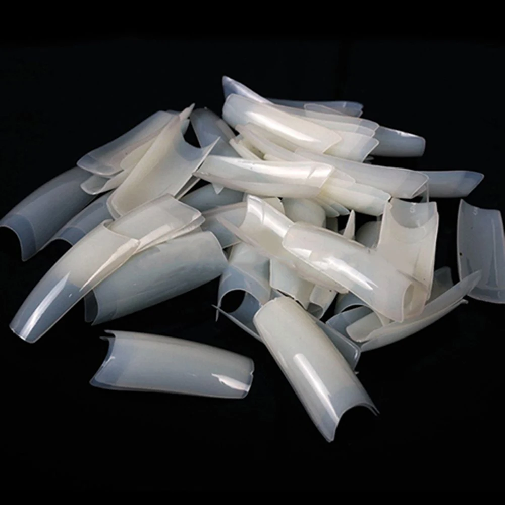 500 шт прозрачный белый натуральный французский поддельный акриловый лак для