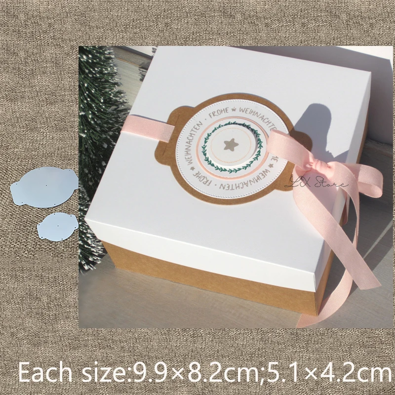 

XLDesign Craft Metal Cutting Die Scrap cut dies 2 size round gift ribbons scrapbook Album Paper Card Craft Embossing die cuts