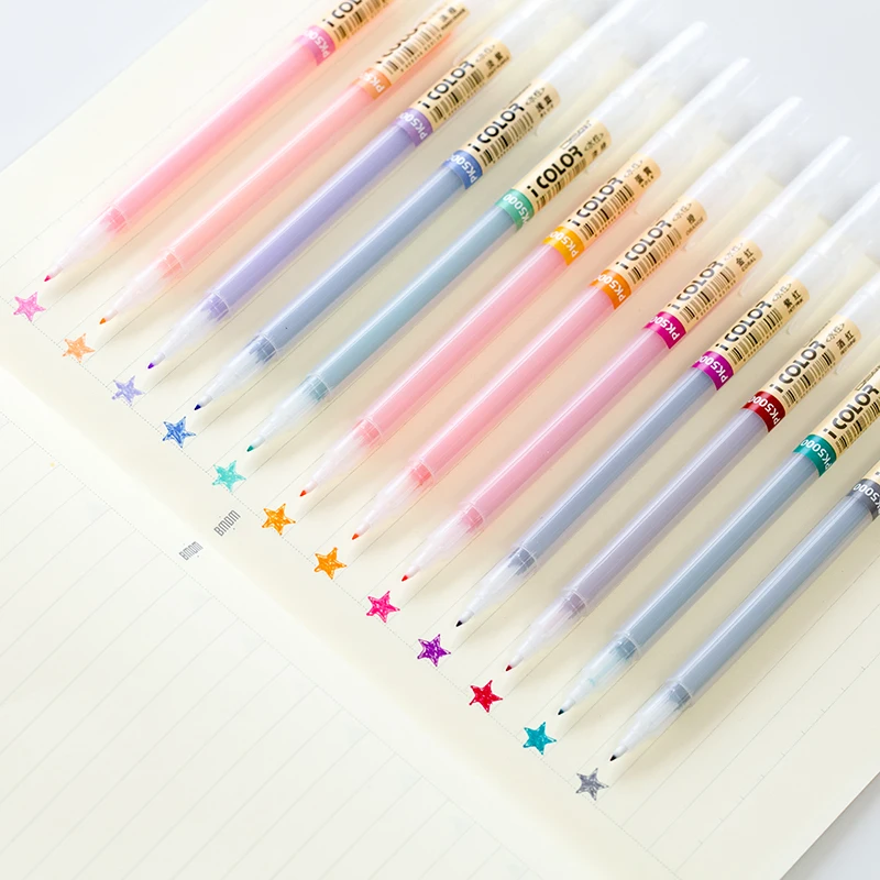 Сверхтонкий волокна ручка комплект 0 38 мм кончик прозрачной 12/24 цвет ручкой