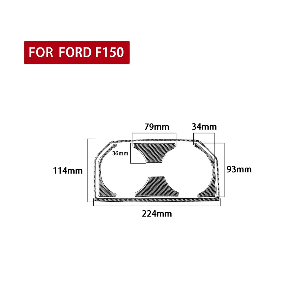 

Replacement Rear Water Cup Panel Cover Trim 2015-2020 5pcs/Set Carbon Fiber Durable Practical
