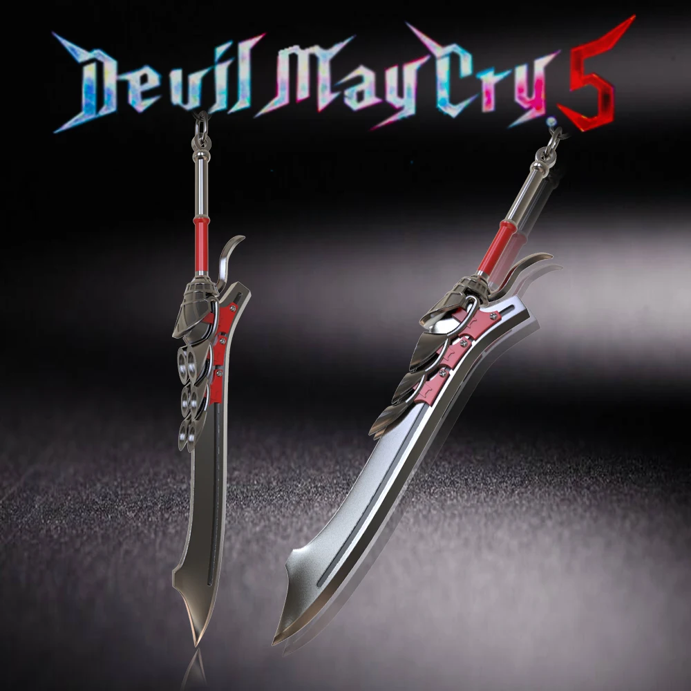 DMC 5 Black Red Queen брелок в виде меча Cosplay Metal Подвесные Брелки Коллекция ювелирных
