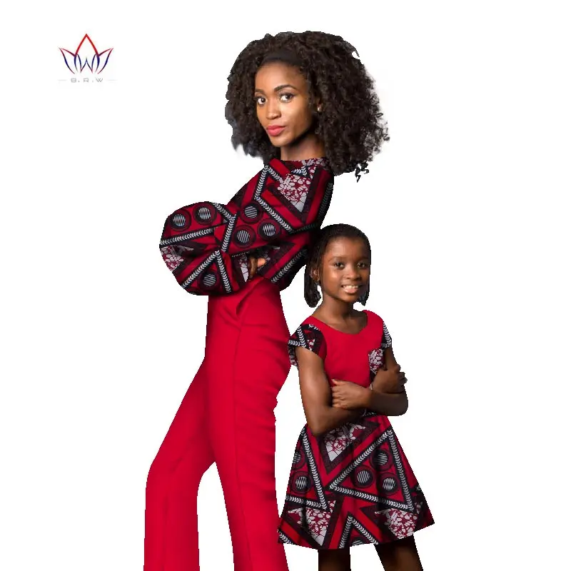 Dashiki African Clothes For Women New Fashion Family Matching Clothes Ankara Mother And Baby Africa Clothing Family Sets Wy1129
