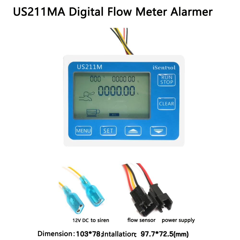 US211MA Water Flow Meter Pipewater Suspend Alarming System Brass Copper Senor Turbine flowmeter G1&quot BSPP iSentrol | Инструменты