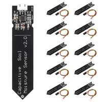 10pcs capacitive soil moisture sensor module not easy to corrode wide voltage wire 3 35 5v corrosion resistant w gravity