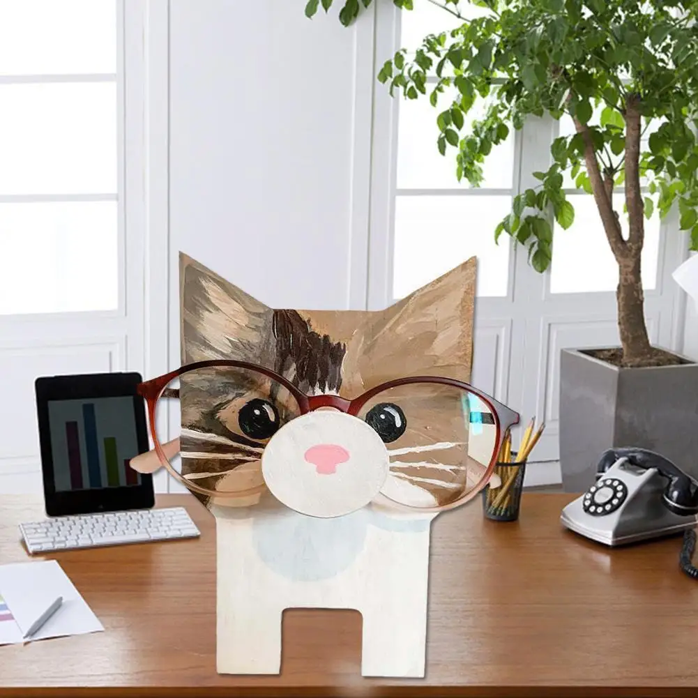 

Glasses Stand Christmas Gift Handmade Wooden Spectacle Display Ornaments Cute Eyeglass Dropshipping Holder Pet L1j3