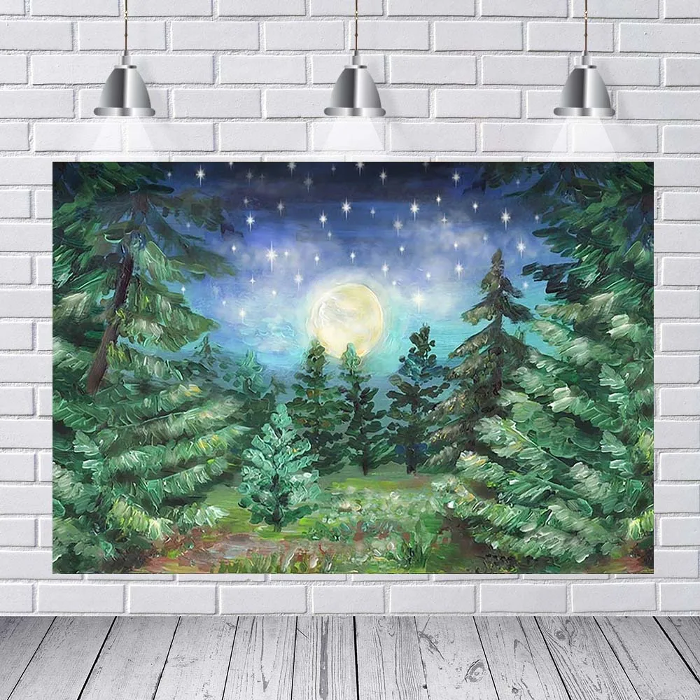 Детская фотостудия Глубокий Лес зеленое дерево фотография фон новорожденный