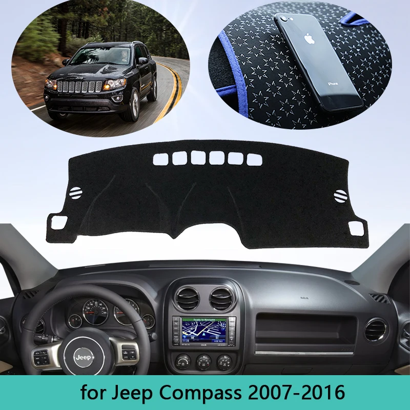 

Car Dashboard Carpet Cover For Jeep Compass MK1 MK49 2007~2016 Dash Mat Anti-dirty Sun Shade Dashmat Automotive interior 2008