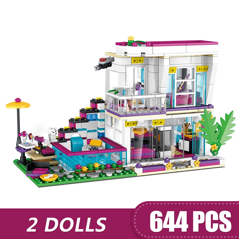 644 шт маленькие строительные блоки совместимые с друзьями отличная певица Ливи