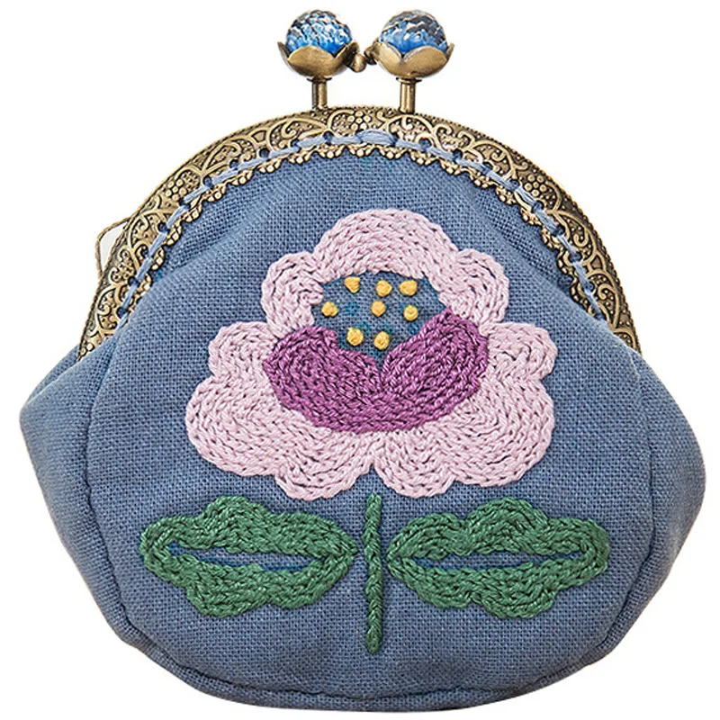 Ручная работа сделай сам Сумка с вышивкой и цветами ручная сумка для целуев