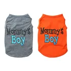 Летняя рубашка для собак с буквенным принтом, одежда для маленьких собак, футболка, жилет для щенков, йоркширский терьер, дышащая одежда для домашних животных