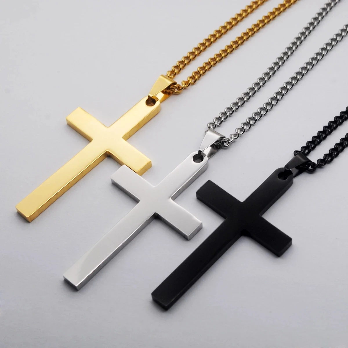

Ожерелье с подвеской в виде креста, женское ювелирное изделие, подарок, цепочка из титана и нержавеющей стали для мужчин, мужчин и женщин, 2021 ...
