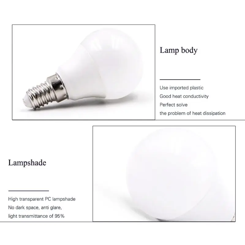 

Led Bulb Light E27 E14 Spotlight 3W 5W 6W 7W 9W 12W 15W 18W AC 220V Indoor