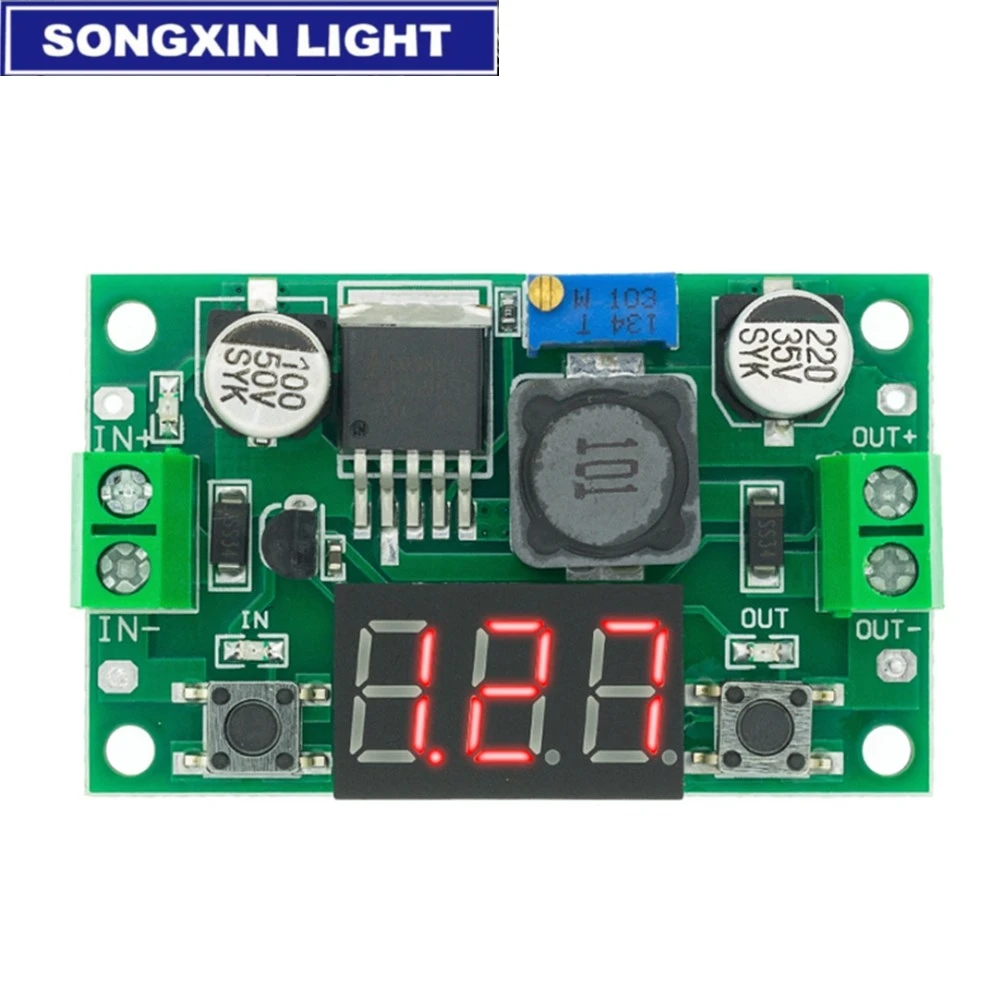 5 шт. Новый Регулируемый понижающий модуль питания SONGXIN LM2596 DC 4 0 ~ 40 до 1 3-37 в +