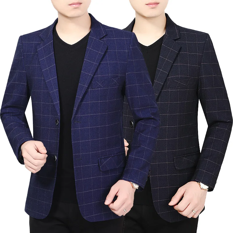 

New Masculino Business Casual Mens Stylish Blazer Striped Blazer Mens fashion Spring Autumn jackets Striped Blazers top coat