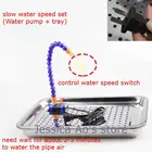 Нефритовые инструменты для резьбы, устройство для водяного охлаждения, водяной насос + металлический лоток, для шлифовки ювелирных изделий, насадка для охлаждения, трубный камень