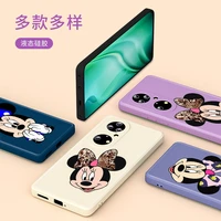 minnie cute bow disney for huawei p50 p40 p30 p20 5g lite p smart z pro plus 2021 2019 liquid silicone soft phone case