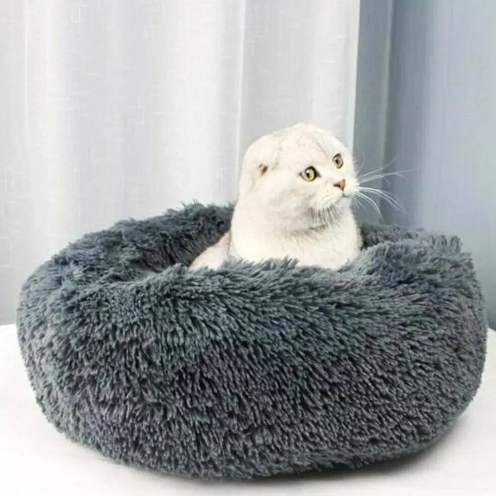 Спальный мешок для собак и кошек теплая зимняя длинная плюшевая мягкая удобная