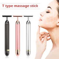 energy 24k beauty bar facial roller pulse firming massager anti aging face wrinkle treatment slimming wrinkle stick face lift