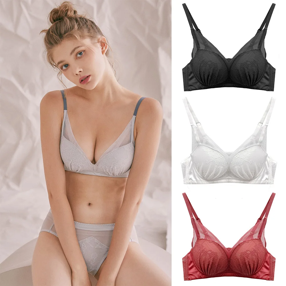 

Sexy Lace Lingerie Lady Gathers Bra Beauty Back Without Steel Ring Bra Women Lingerie Underwear Women Push Up Bra Lace Bra