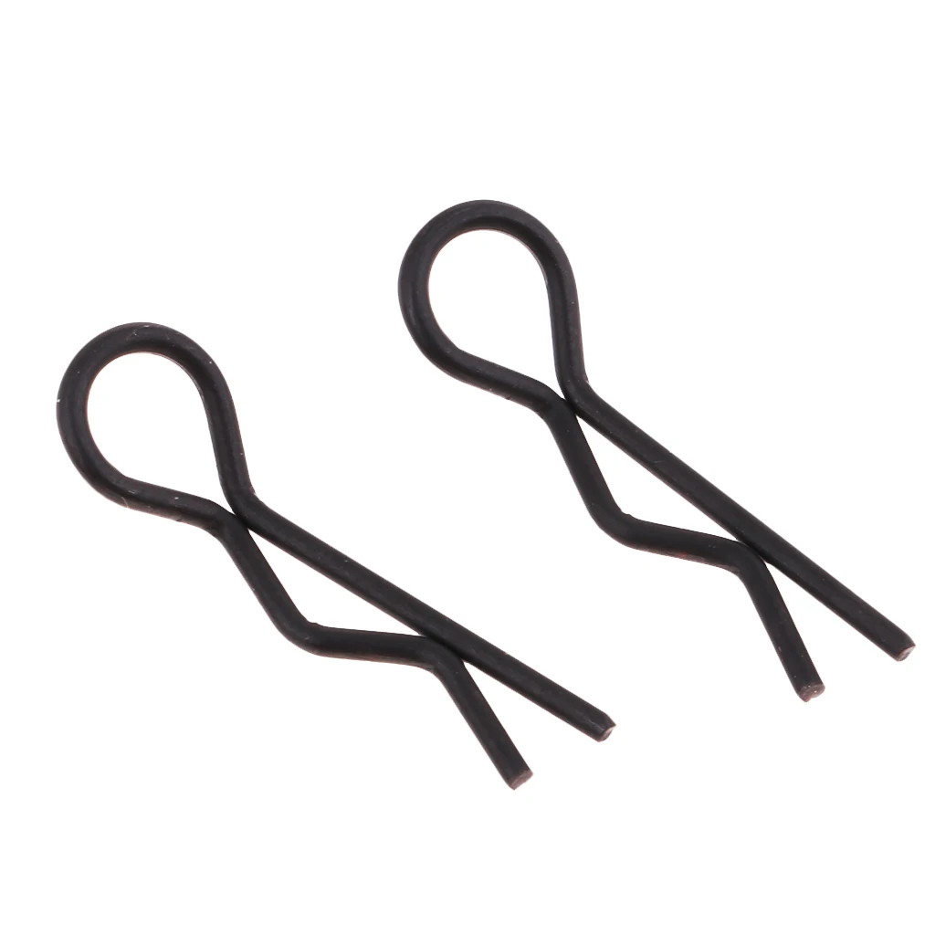 50 PCS RC Car Black Metal Bodyshell Clips Pins R Shape for Traxxas TRX4 1/10 Buggy Rock Crawler Vehicle Models |