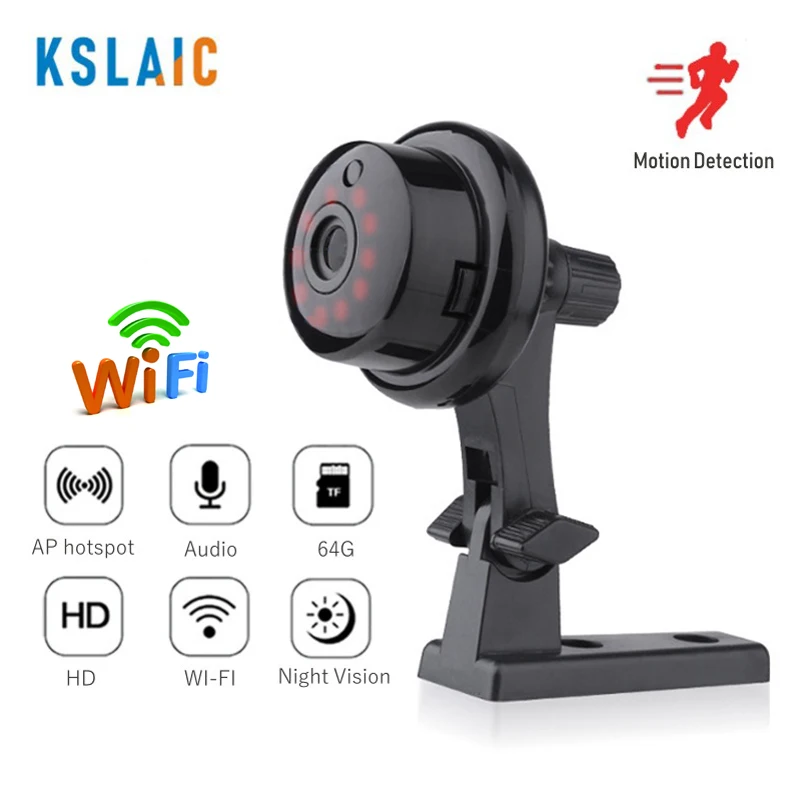 Мини ip-камера Wifi 2.0MP HD CCTV IR ночное видение Обнаружение движения маленькая беспроводная микро камера Детский Монитор P2P Домашняя безопасность