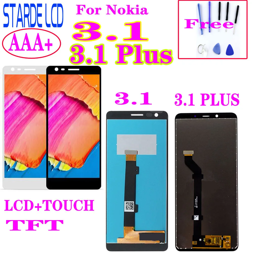 ЖК дисплей AAA + для Nokia 3 1 дигитайзер сенсорного экрана в сборе Замена plus LCD TA 1118 1104