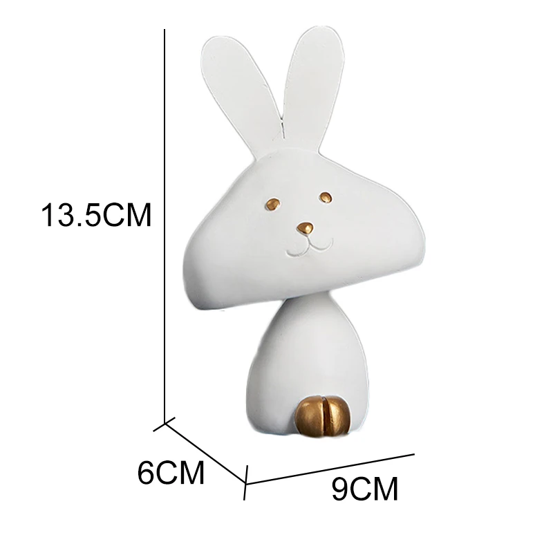 

Cute Rabbit Interior Furnishing Decoration Lovely Animal Desktop Living Room Ornament Kids Gift #7