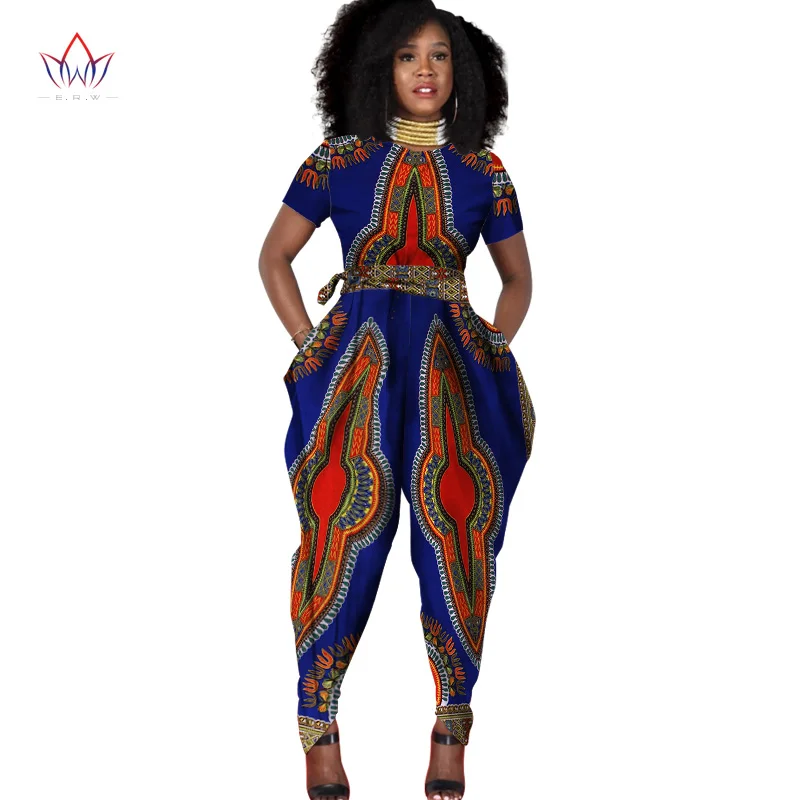 Женские комбинезоны 2021 с принтом одежда в африканском стиле коротким рукавом