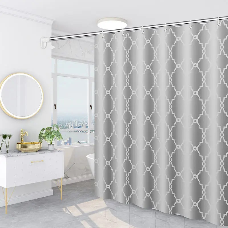 

Geometry Printed Bath Waterproof Fabric Bathroom Shower Curtain in the Bathroom for Modern Accessory Bathroom Decor Bath Product