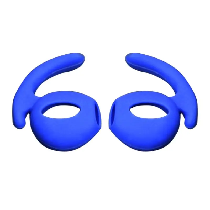 Blue 1 пара чехол для наушников-вкладышей Мягкие силиконовые накладки для ушных крючков Замена для Apple Airpods Беспроводная bluetooth-гарнитура - Цвет: Blue