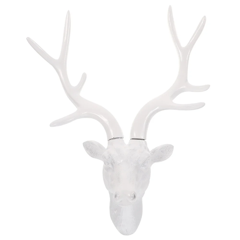 

1pc Rustic Wall Mounted Deer Stag Head With Antlers Wall Art Hanging Sculpture