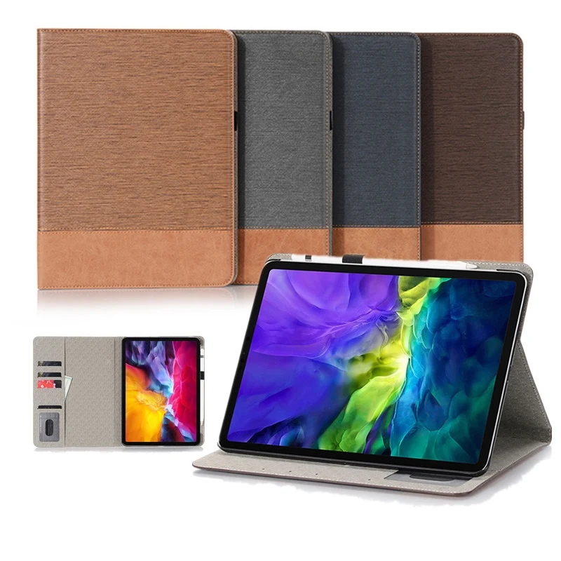 Чехол для ipad pro 11 2020 высококачественный Джинсовый чехол кожаный умный 12 9