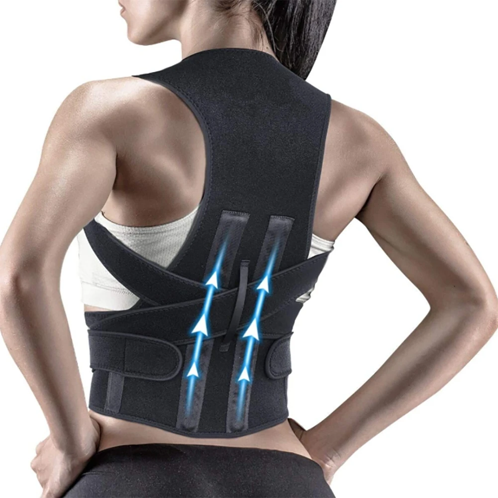 

Women Adjustable Posture Corrector Back Support Shoulder Back Lumbar Waist Spine Pads Pain Relief Posture Fixer Tape