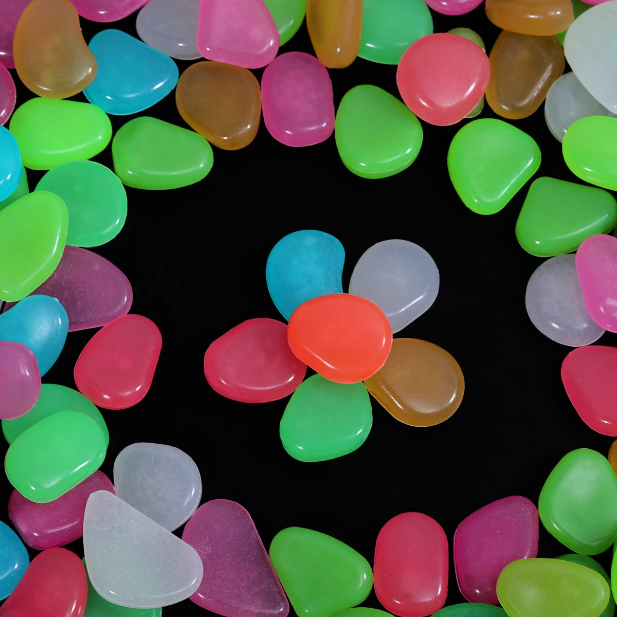 100 шт. булыжников светящиеся камни светящийся в темноте Галька для аквариума