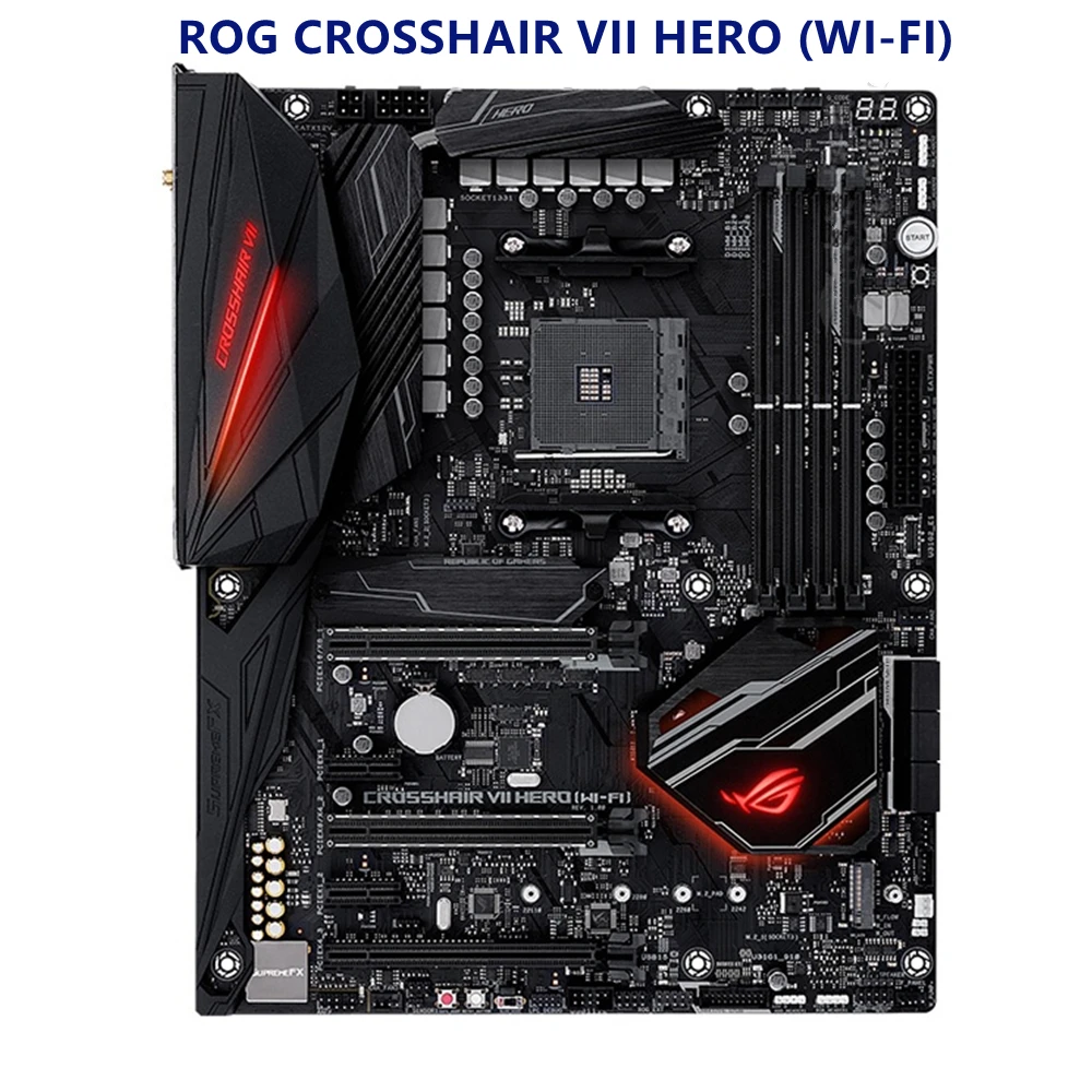 Материнская плата для б/у ASUS ROG CROSSHAIR VII HERO (Wi-Fi) разъем AM4 AMD X470 X470M оригинальная
