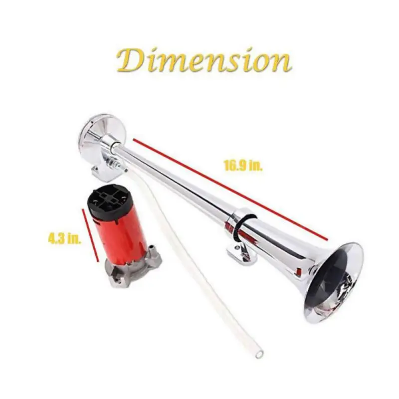 1 шт автомобильные воздушные рожки 12V 125db-одиночная труба звуковой сигнал