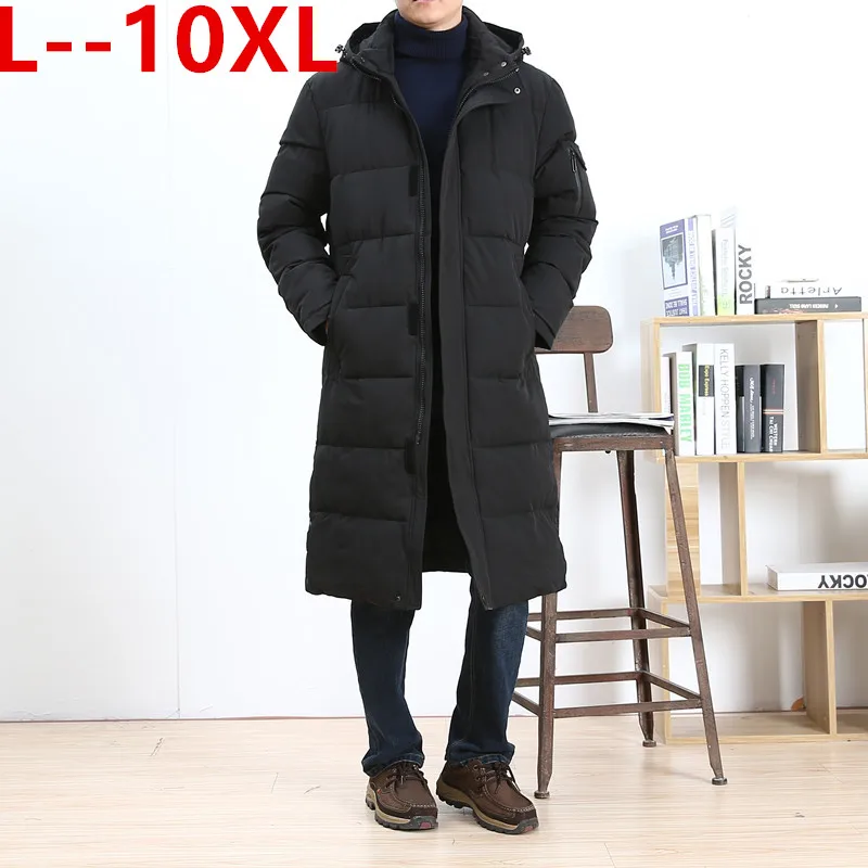 

Зимняя большая 6XL 10XL 8XL брендовая одежда 2020 новая парка толстые теплые длинные пальто Мужская Высококачественная куртка с капюшоном черная