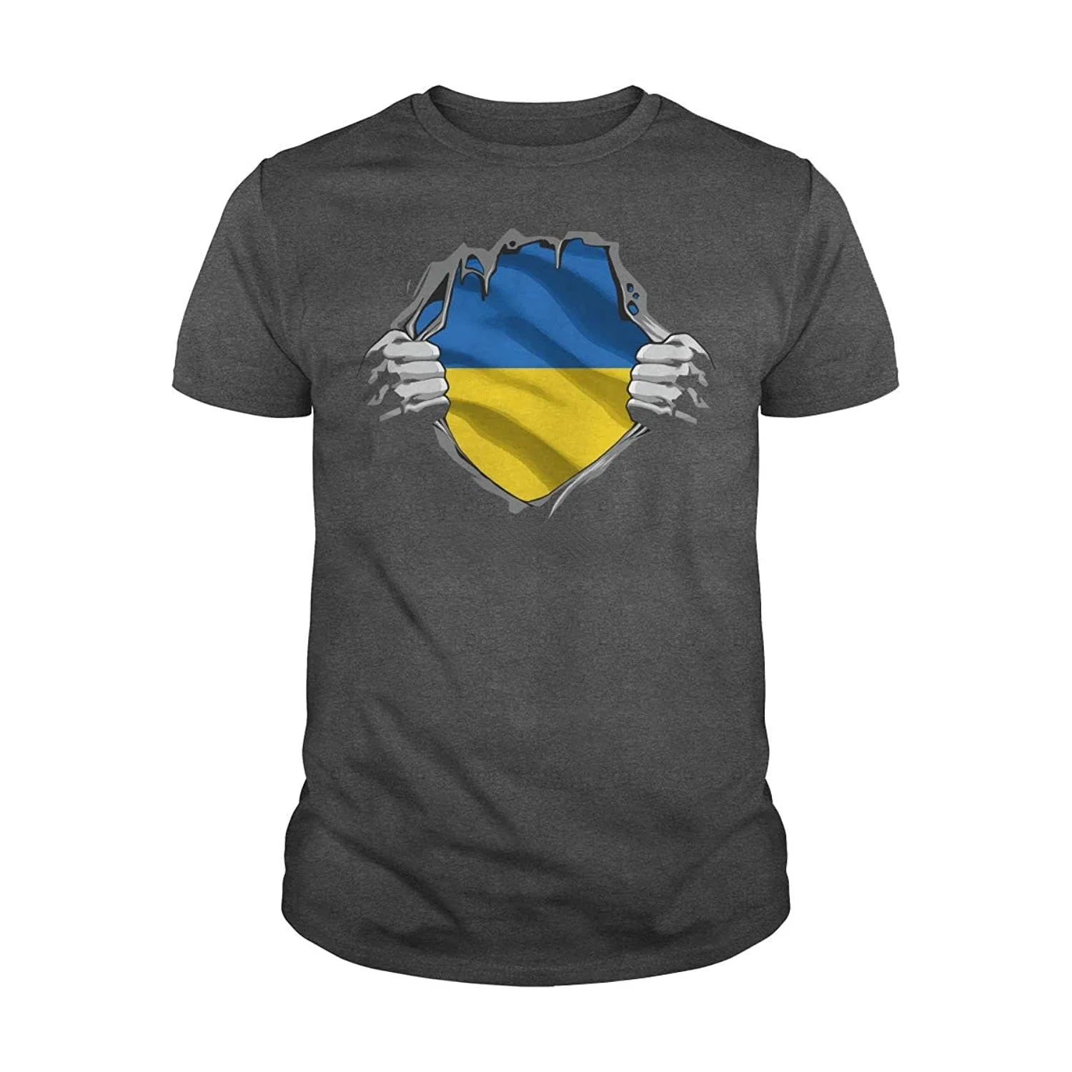 

Marrola Ukrainian Superhero Under Shirt Ukraine Flag T-Shirt(1)