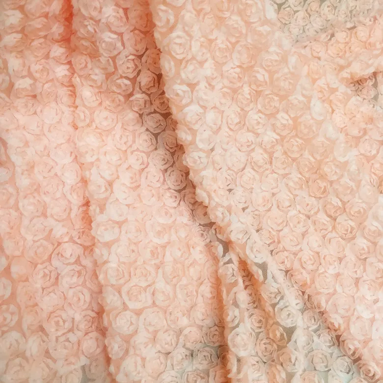 Оранжевый розовый Цветочная кружевная ткань для пэтчворк новый dessing Дизайнер DIY