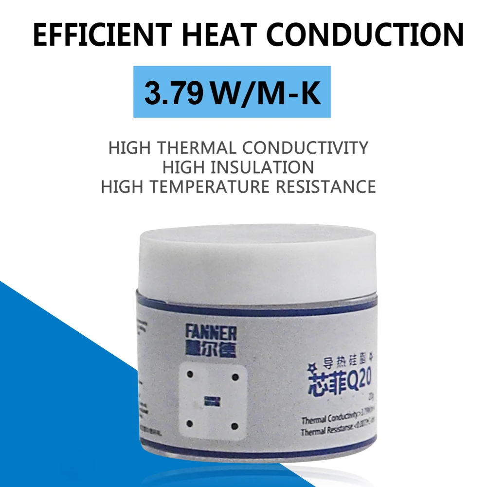 

20/80g Desktop Computer Notebook Cooler Thermal Paste Heatsink for Graphics Card CPU Chipset Silicone Thermal Grease