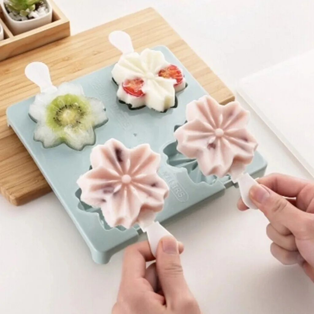 Силиконовые формы для мороженого с крышкой ремесел цветка украшения торта