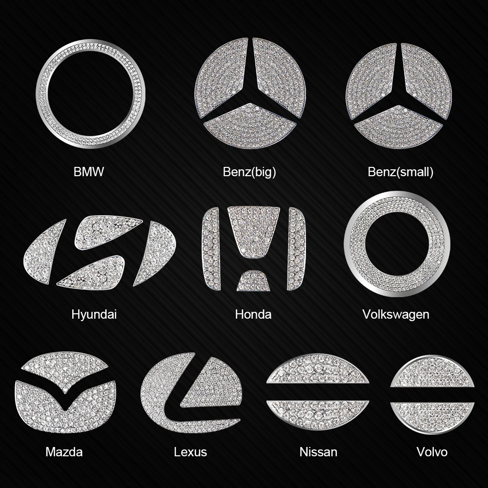 Наклейка на руль Стразы декоративная наклейка для Nissan Benz Toyota Honda VW Volvo Lexus Hyundai Mazda