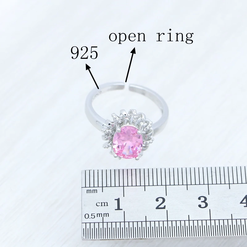 Комплект ювелирных изделий из серебра 925 пробы с кулоном и кольцом