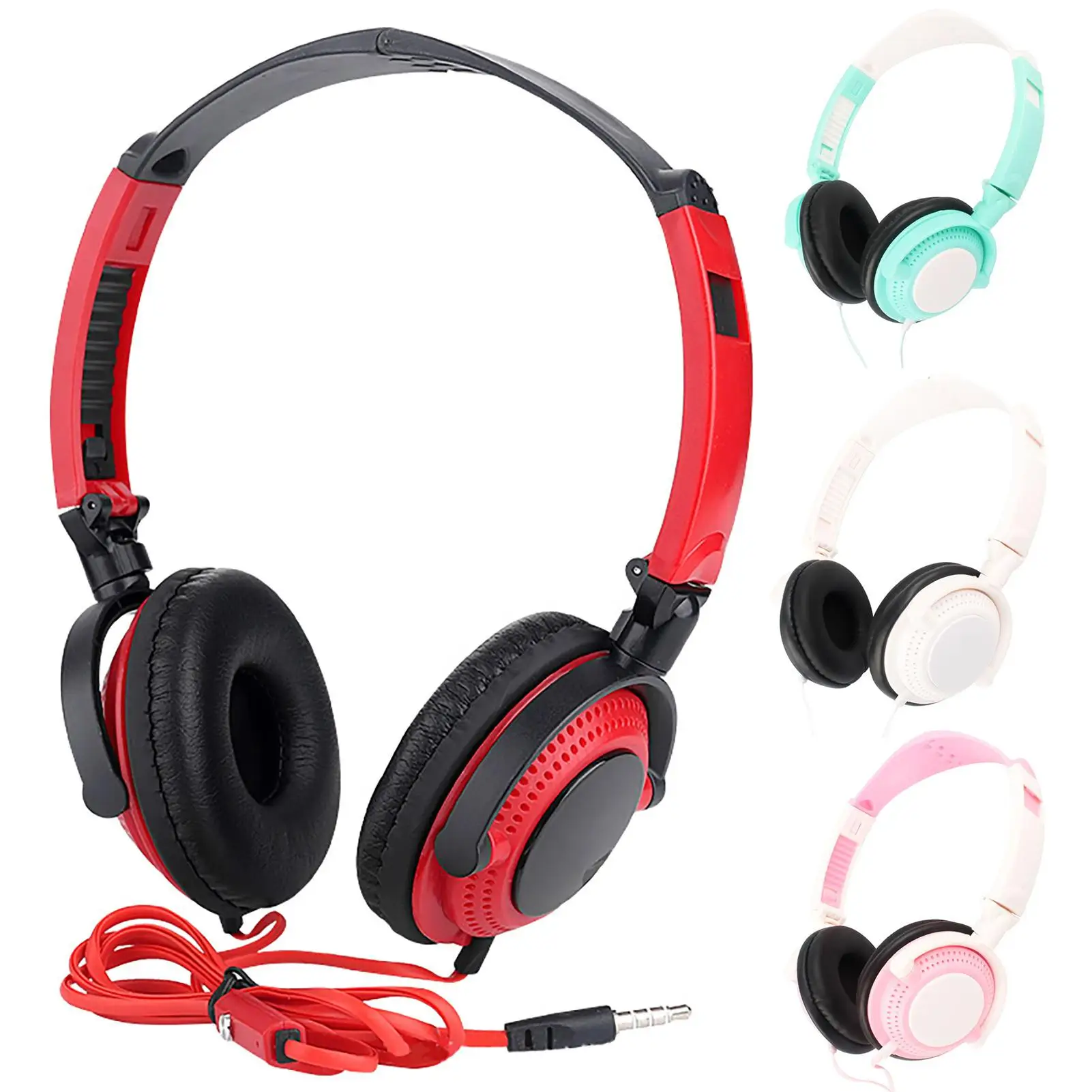 

Wired 3.5mm HiFi Stereo Heavy Bass Noise Reduction Phone Headphone with Mic