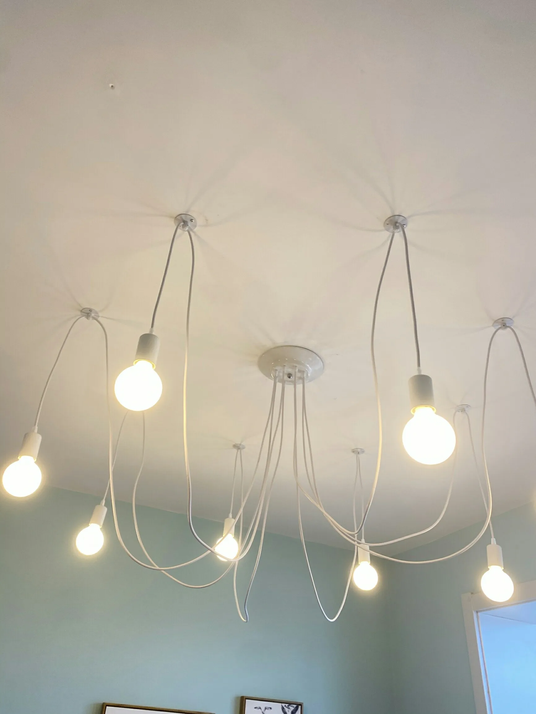 Современные белые люстры в стиле лофт регулируемые лампочки Эдисона ретро