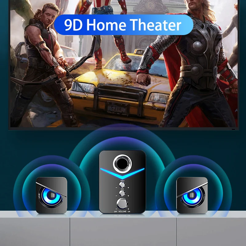 

Computer Audio Home Desktop Notebook Universal Speaker Wired Desktop Subwoofer Stereo Music Player Subwoofer PC Speaker