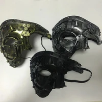 mechanical gear steampunk phantom masquerade cosplay mask half face costume halloween christmas party props adult anime masque
